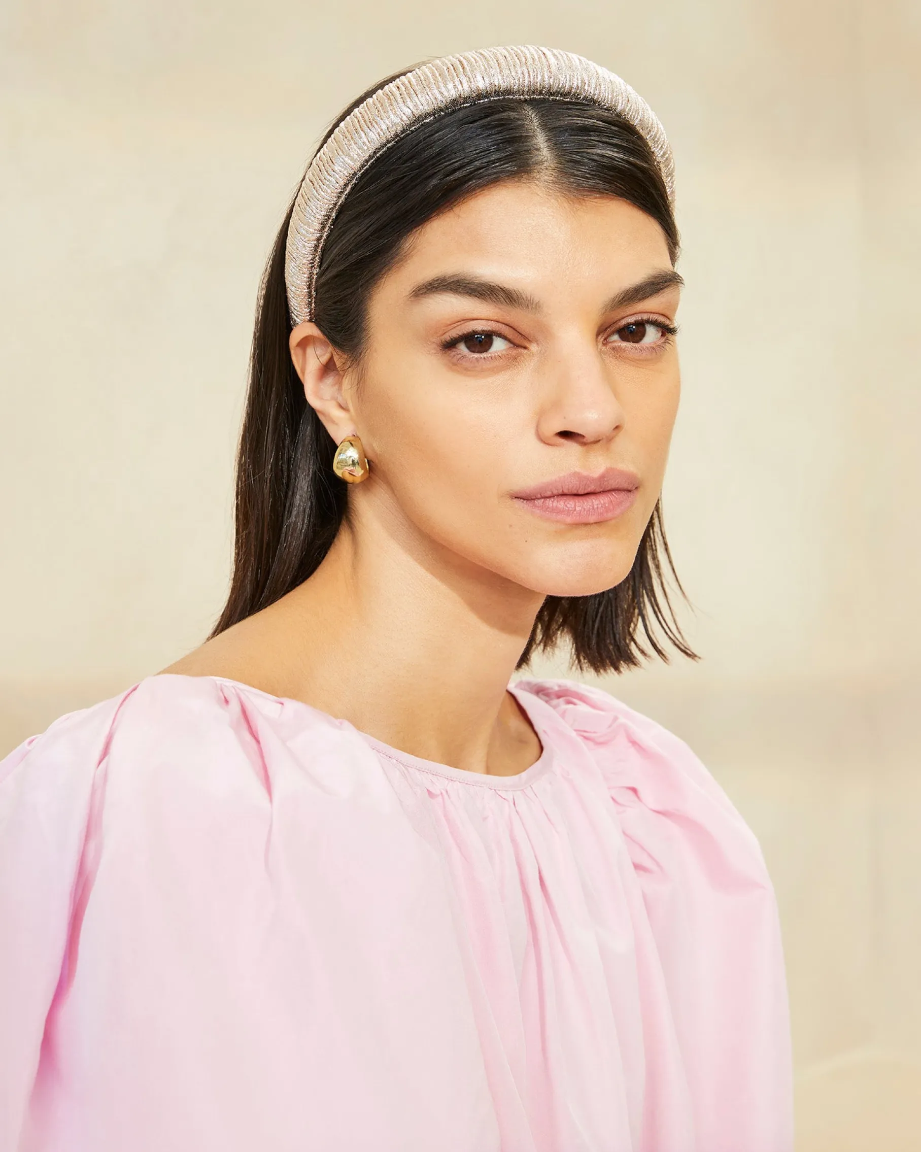 Marina Gold Puffy Headband