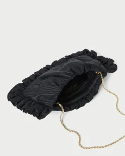 Mavis Natural Raffia Ruffle Clutch