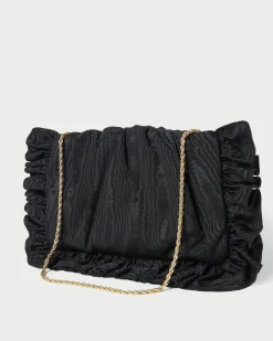 Mavis Natural Raffia Ruffle Clutch