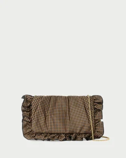 Mavis Natural Raffia Ruffle Clutch