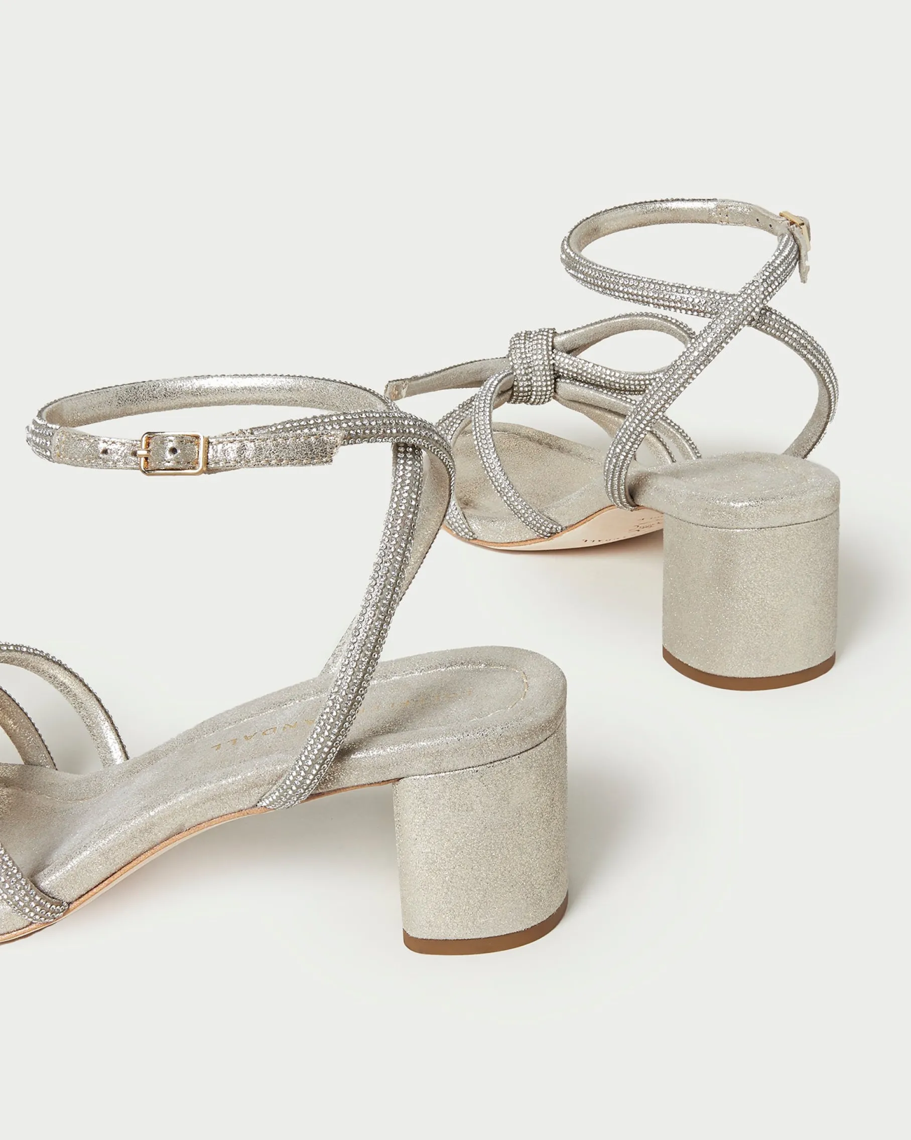 Mikel Blue Bow Mid-Heel Sandal