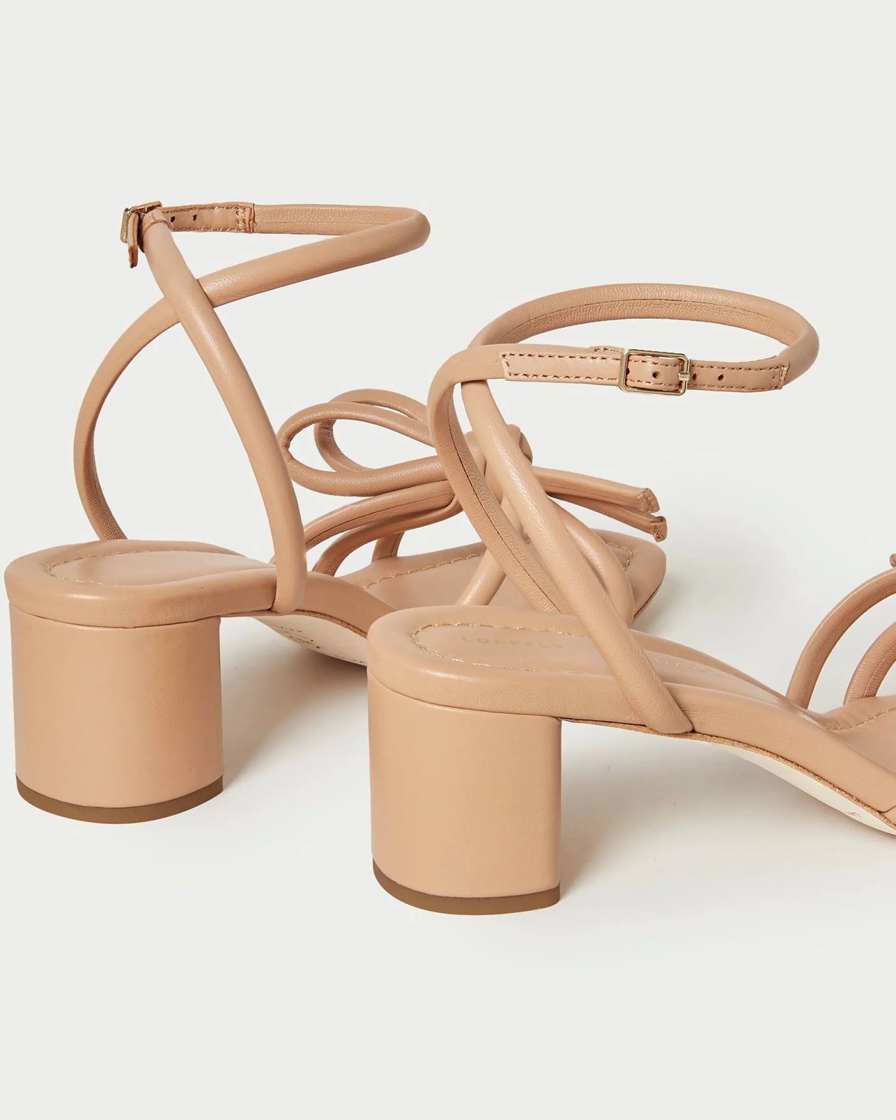 Mikel Blue Bow Mid-Heel Sandal
