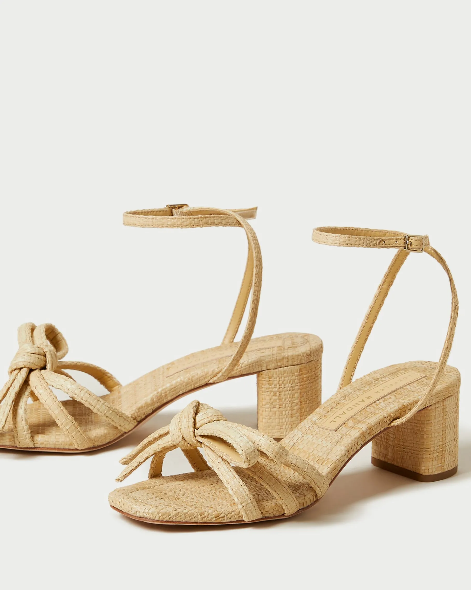 Mikel Blue Bow Mid-Heel Sandal