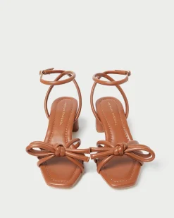 Mikel Blue Bow Mid-Heel Sandal
