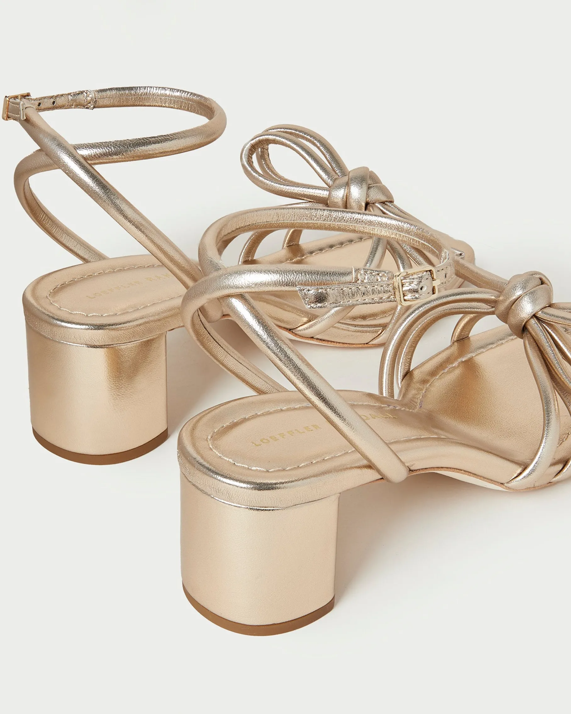 Mikel Blue Bow Mid-Heel Sandal