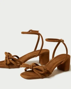 Mikel Blue Bow Mid-Heel Sandal