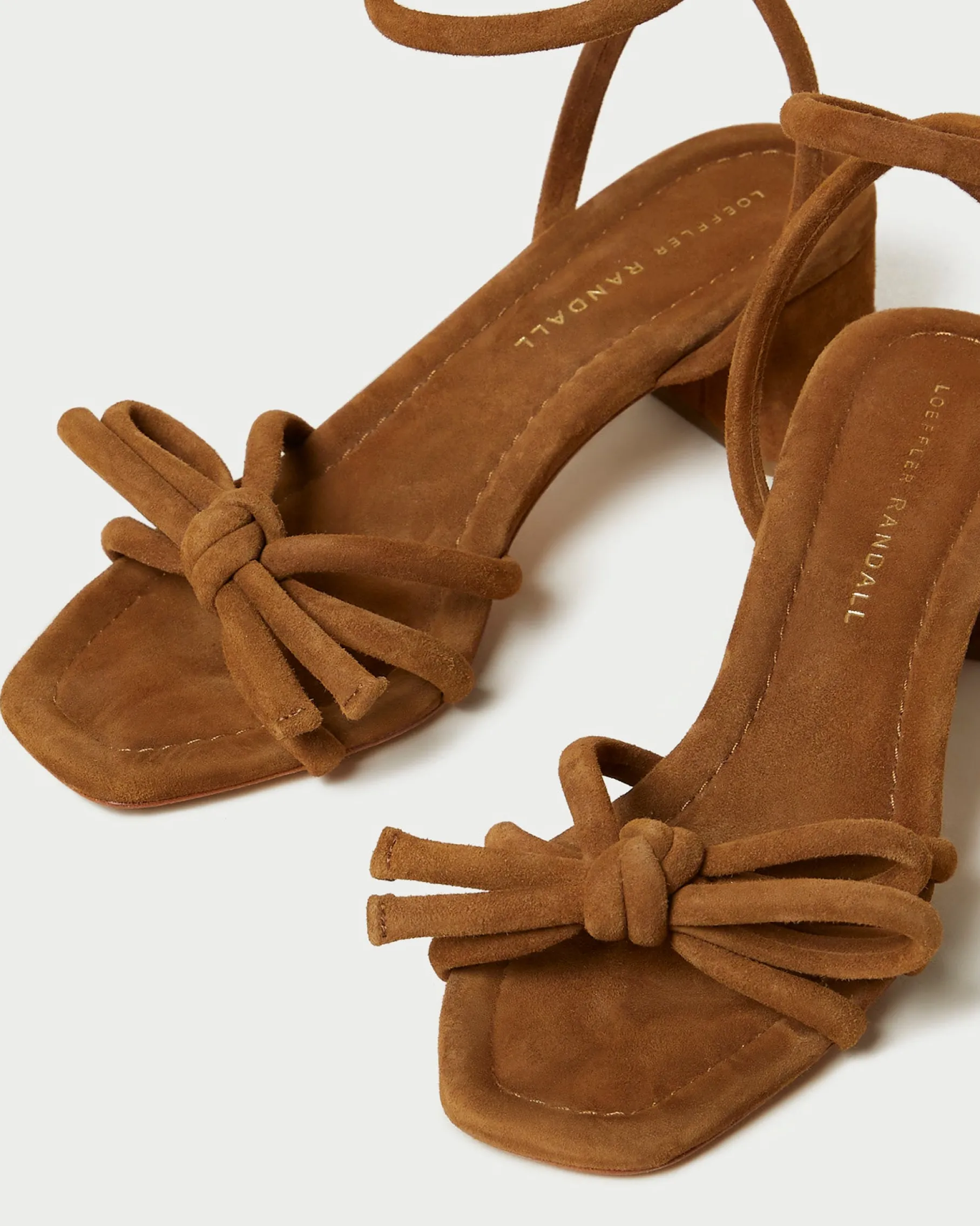 Mikel Blue Bow Mid-Heel Sandal
