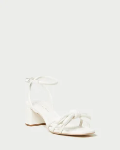 Mikel Cappuccino Bow Mid-Heel Sandal