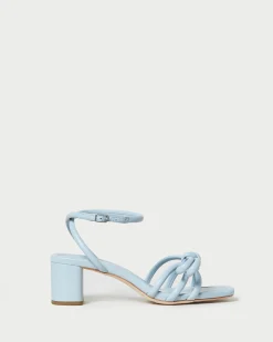 Mikel Champagne Bow Mid-Heel Sandal