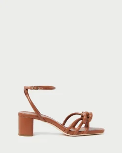 Mikel Timber Bow Mid-Heel Sandal