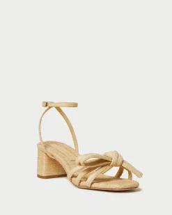 Mikel White Bow Mid-Heel Sandal
