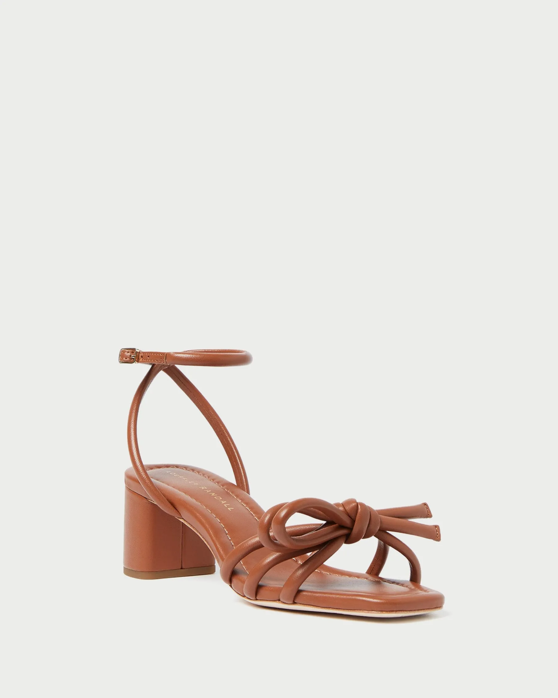 Mikel White Bow Mid-Heel Sandal