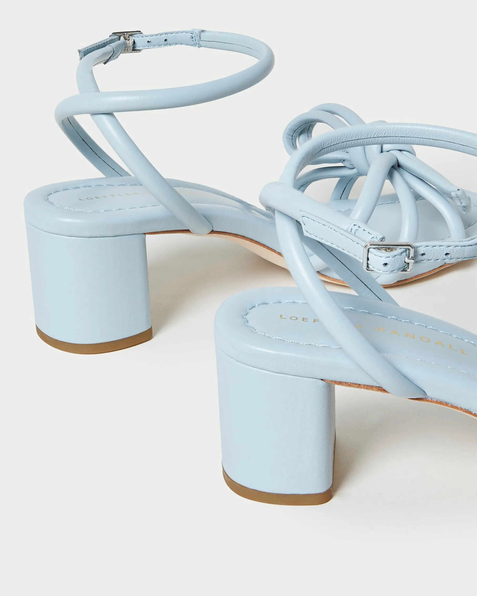 Mikel White Bow Mid-Heel Sandal