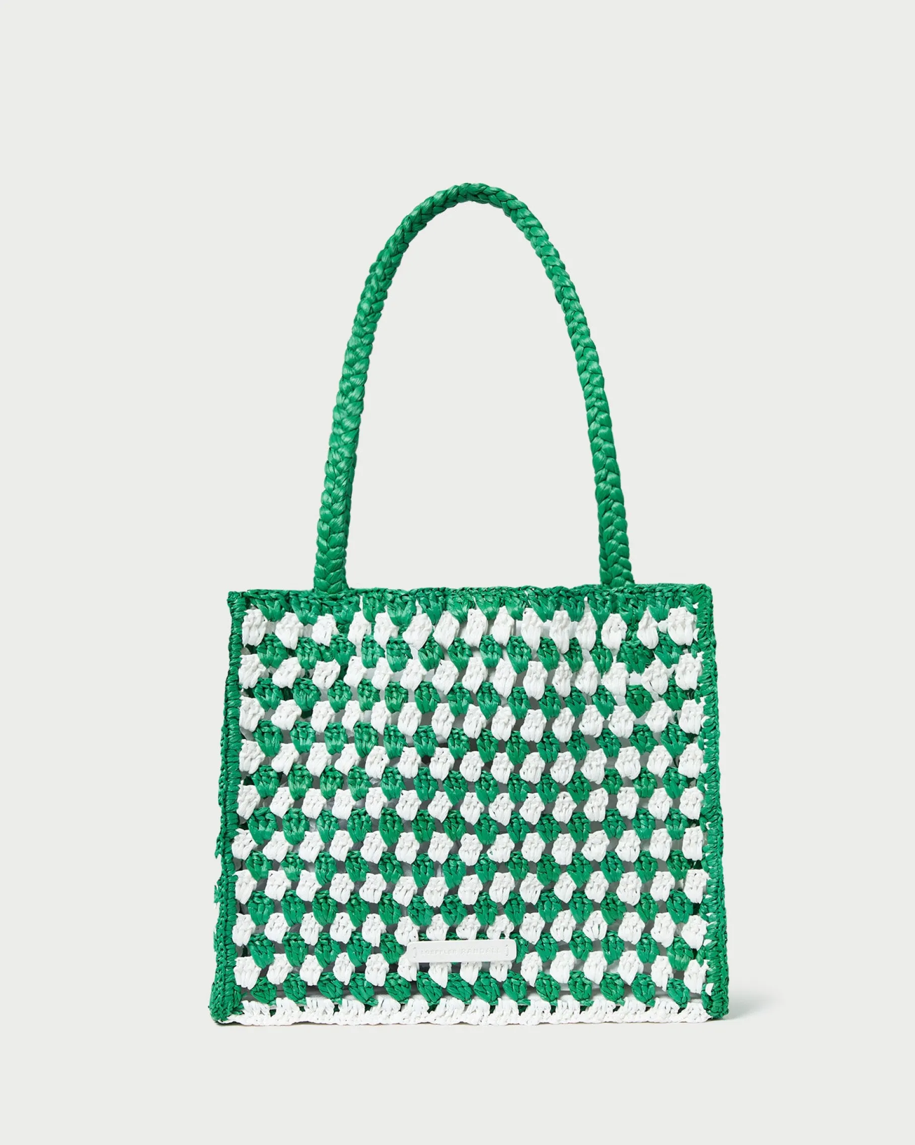 Missy Blue/Cream Crochet Tote