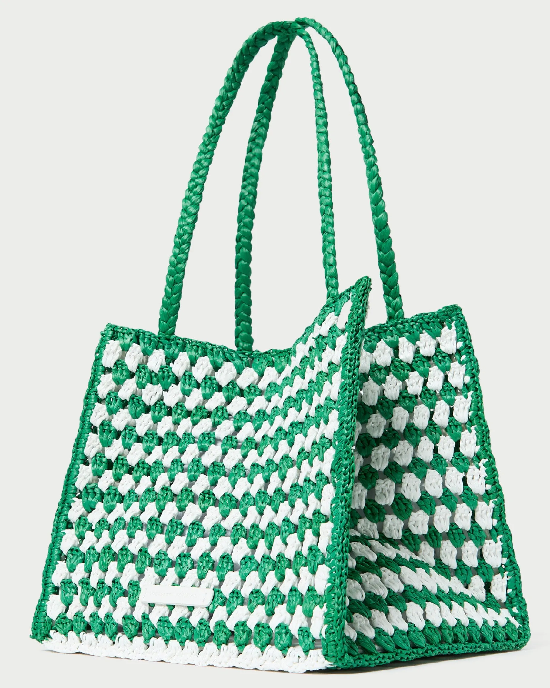 Missy Blue/Cream Crochet Tote