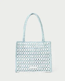 Missy Green/Cream Crochet Tote