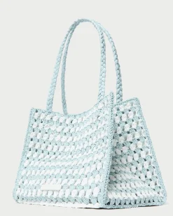Missy Green/Cream Crochet Tote