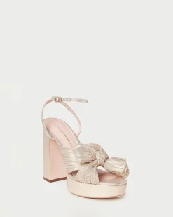 Natalia Blue Floral Bow Heel