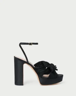 Natalia Blue Floral Bow Heel