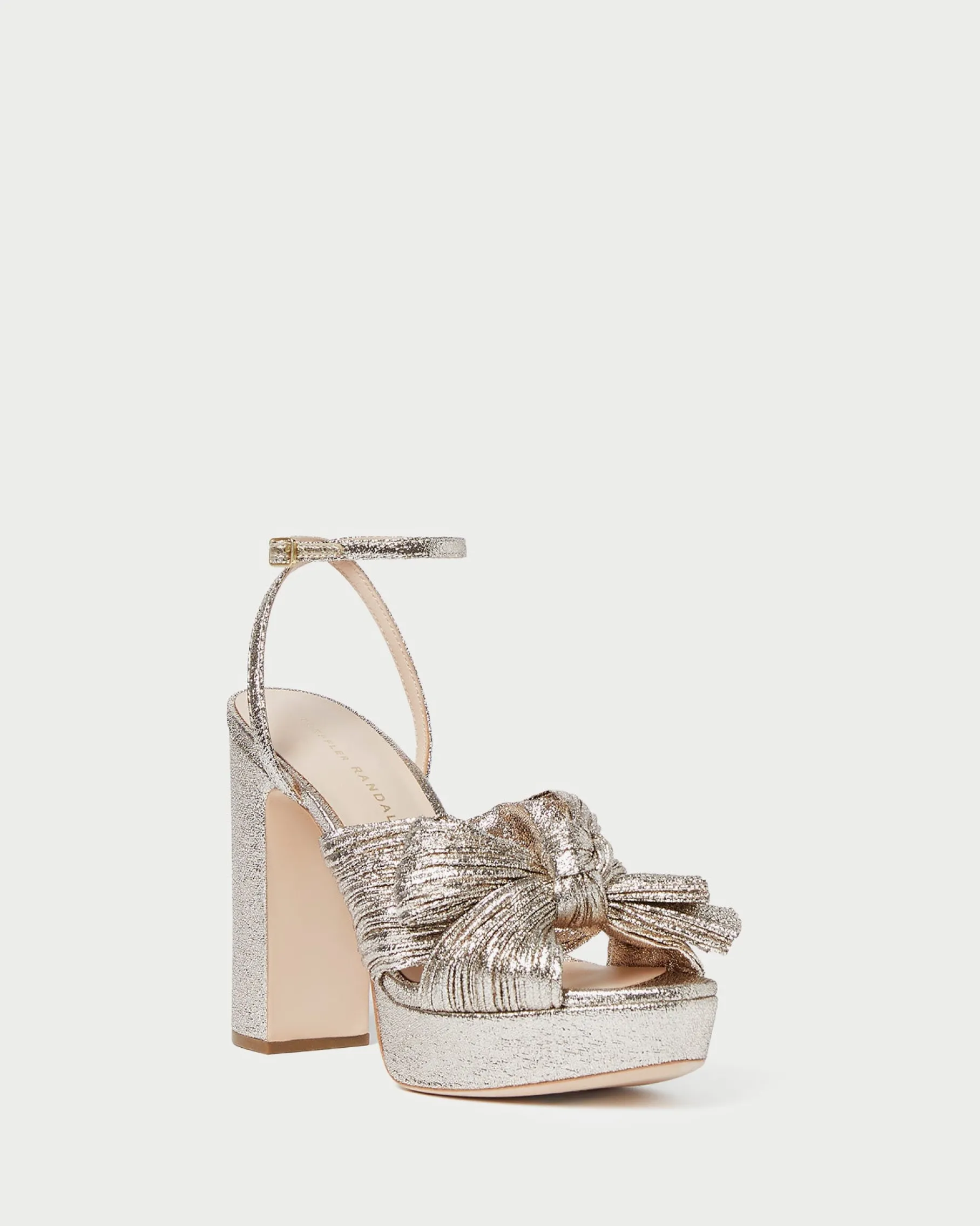Natalia White Lace Bow Heel