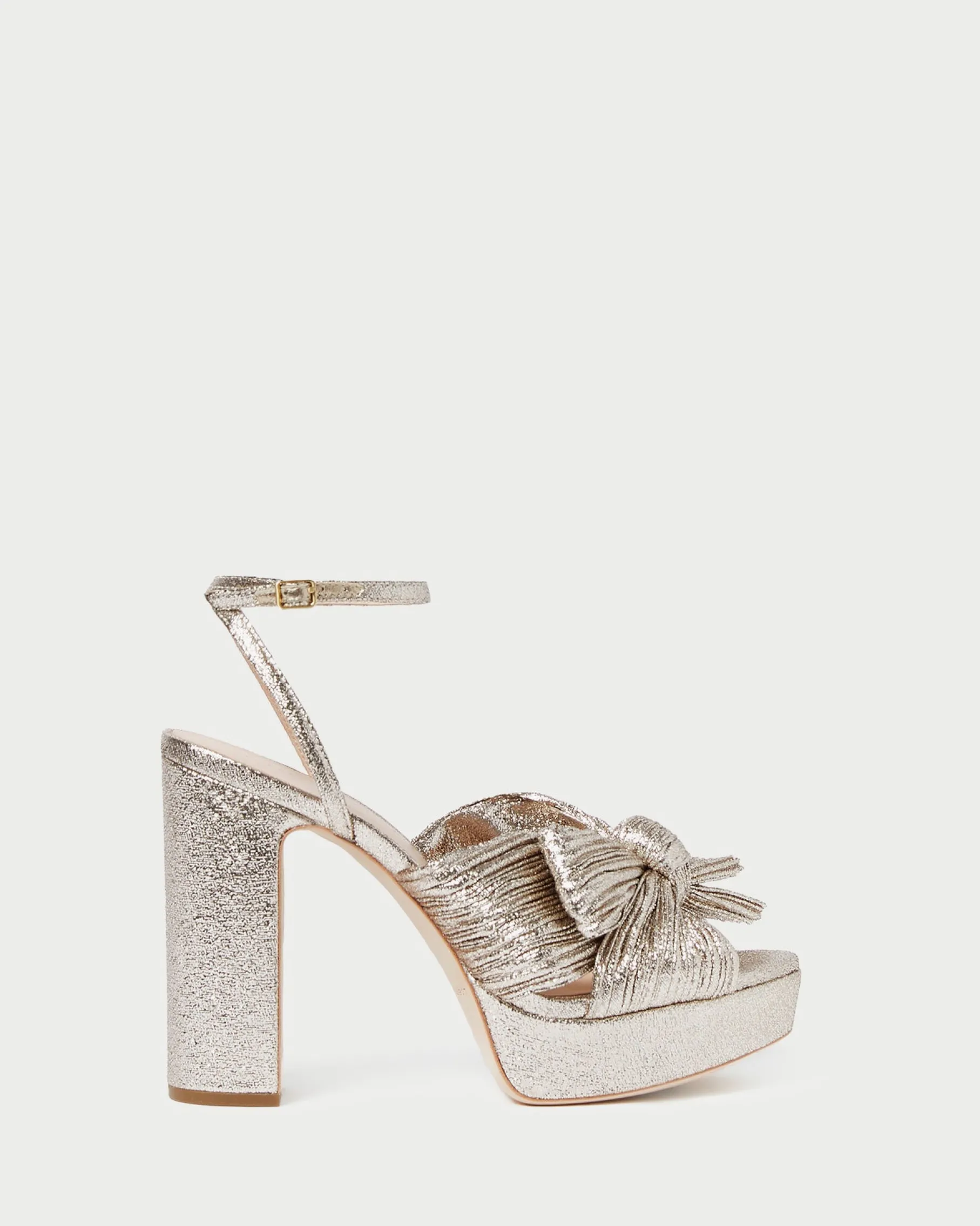 Natalia White Lace Bow Heel