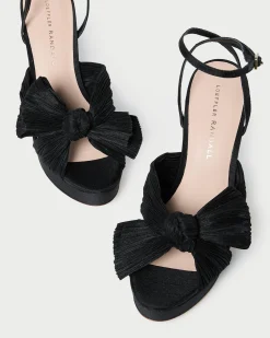 Natalia White Lace Bow Heel