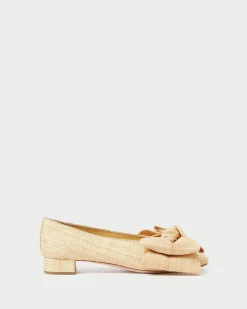Noa Natural Raffia Bow Flat