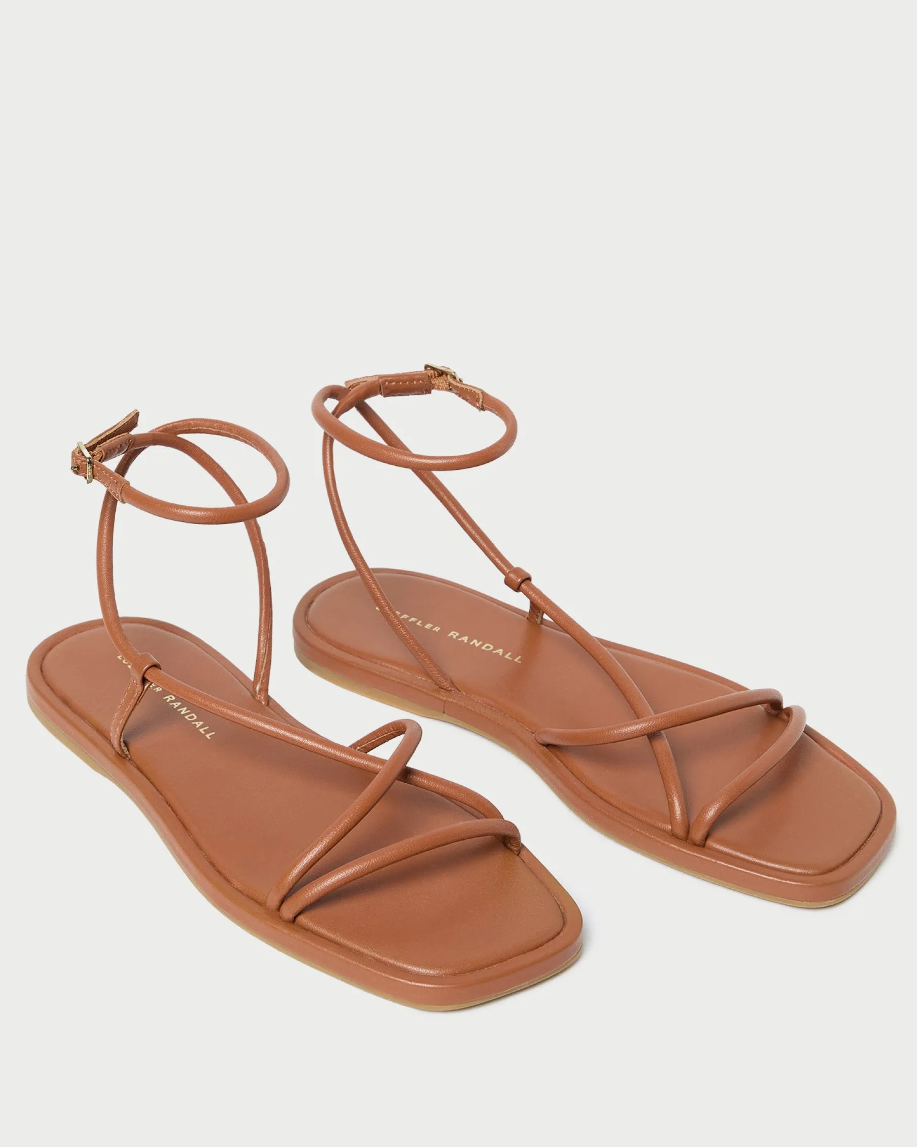 Noor Gold Leather Flat Sandal