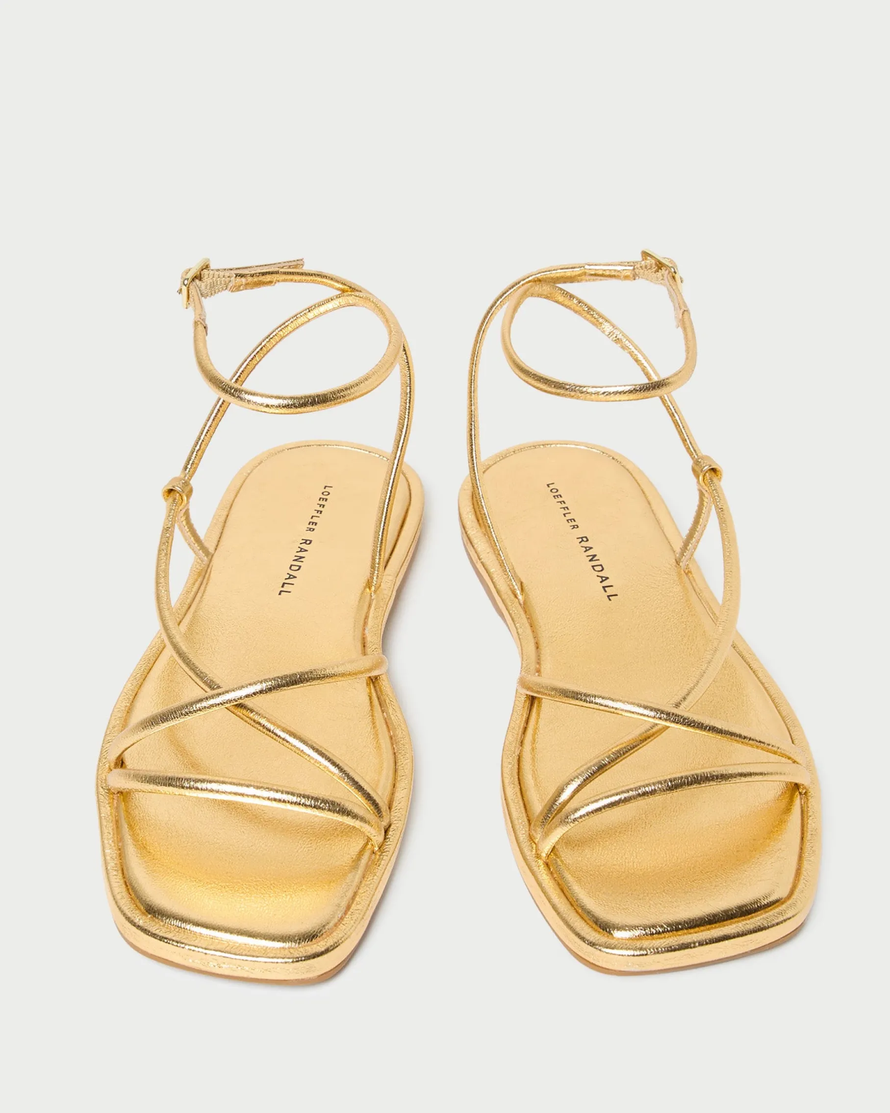 Noor Gold Leather Flat Sandal