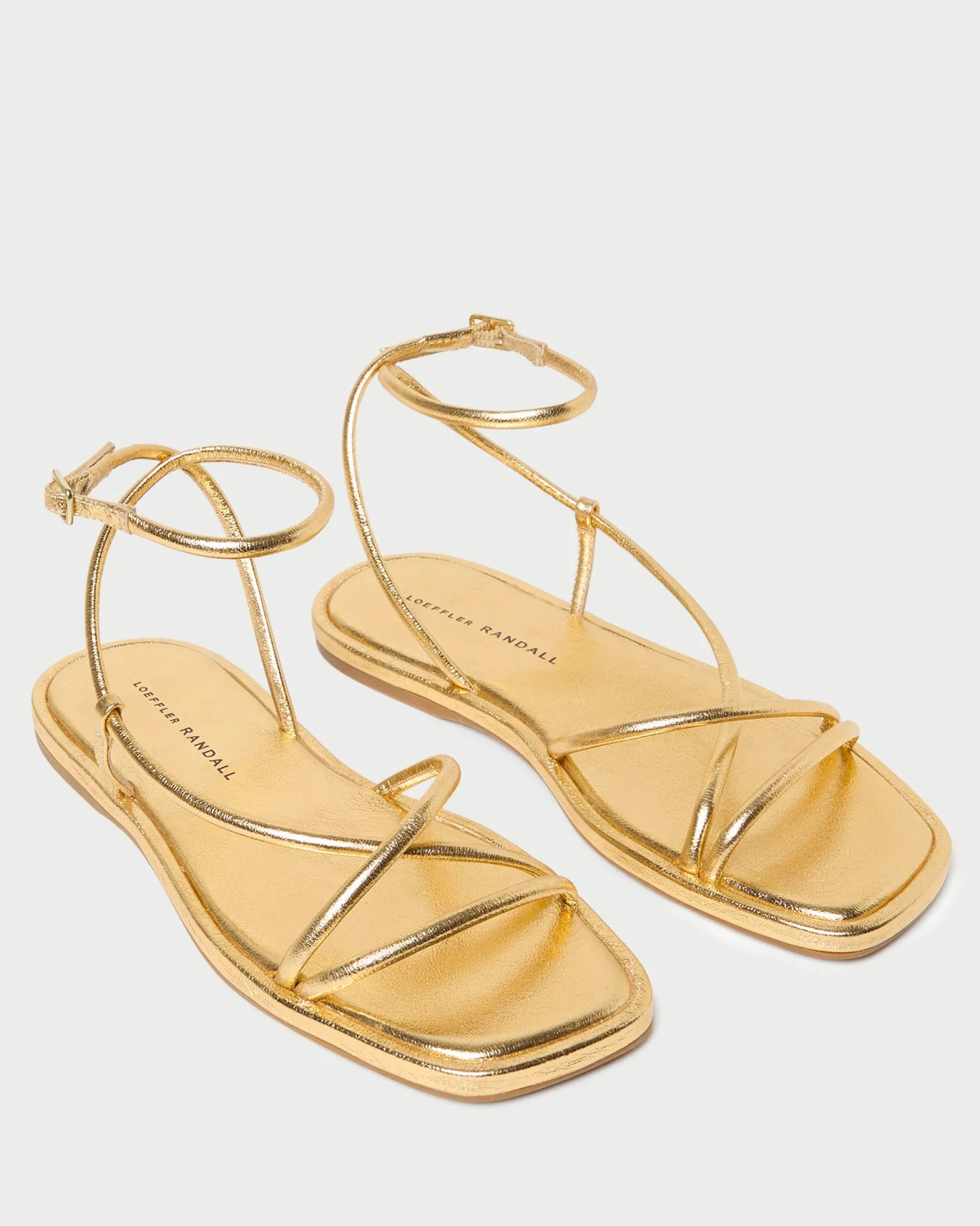 Noor Gold Leather Flat Sandal