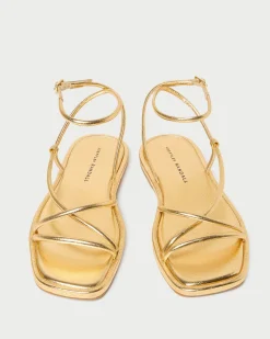 Noor Timber Leather Flat Sandal