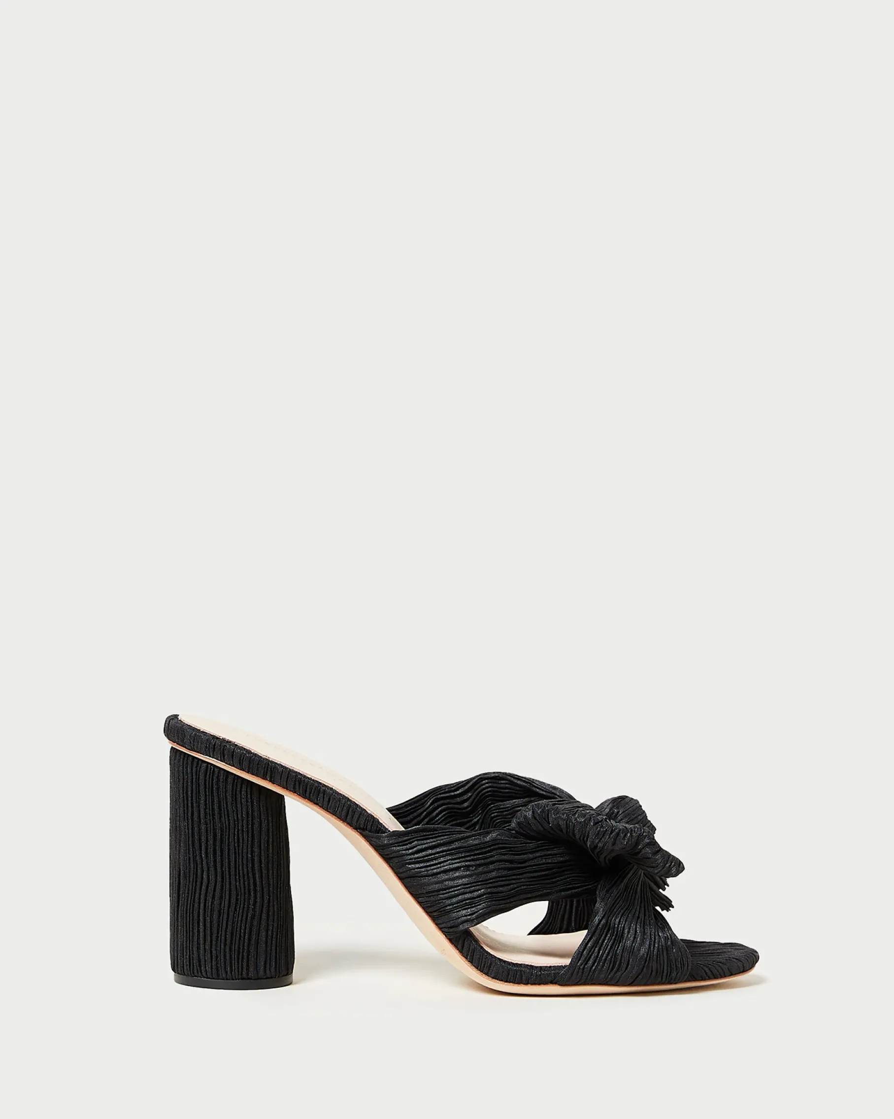 Penny Champagne Pleated Bow Heel
