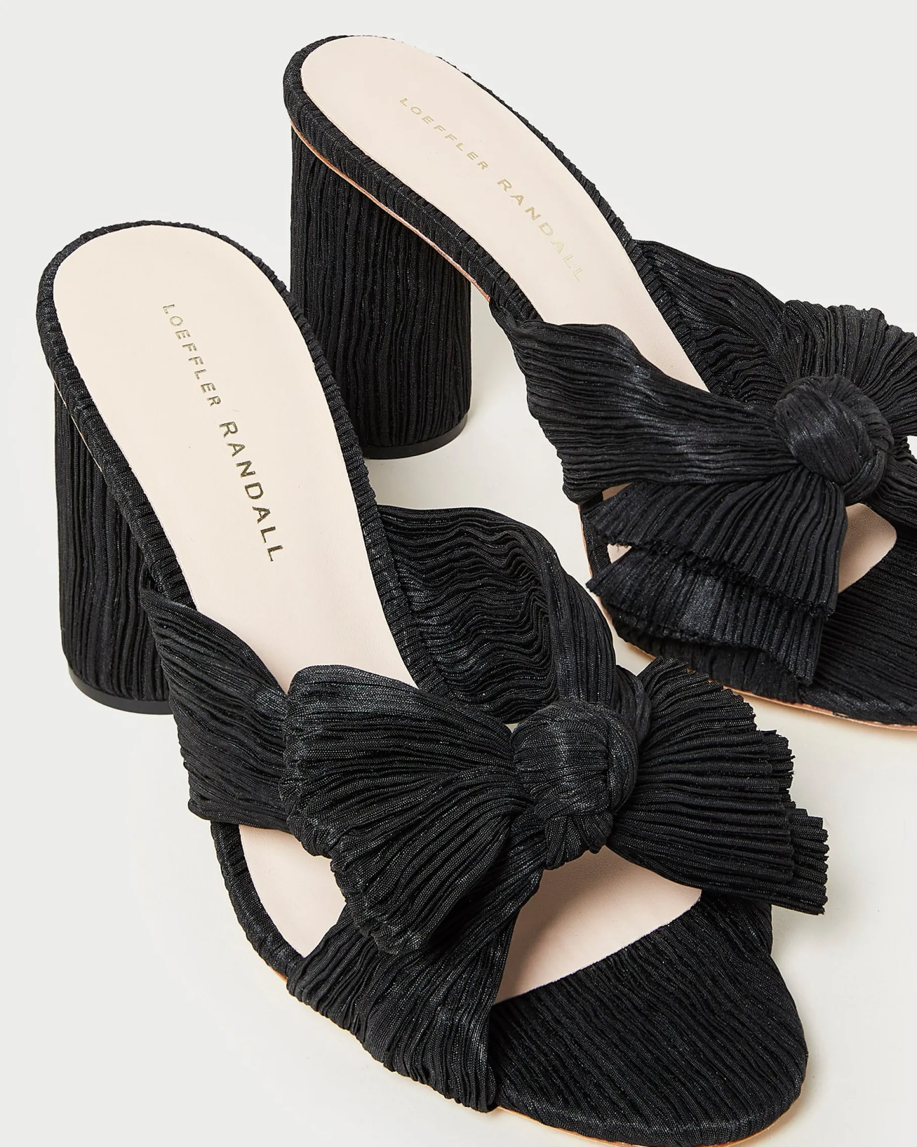 Penny Champagne Pleated Bow Heel