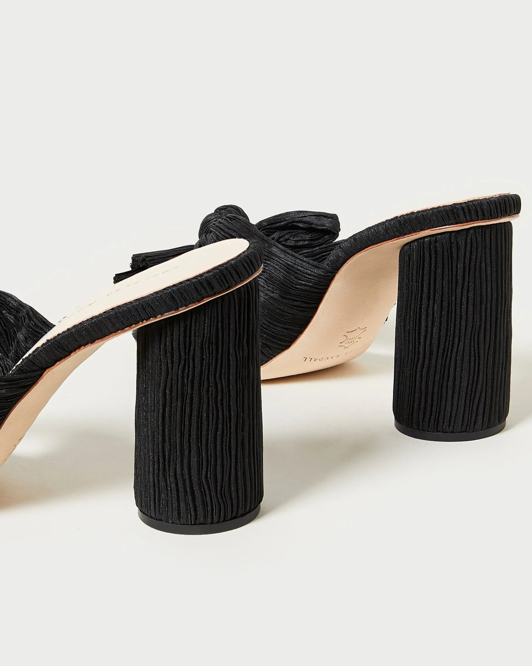 Penny Champagne Pleated Bow Heel