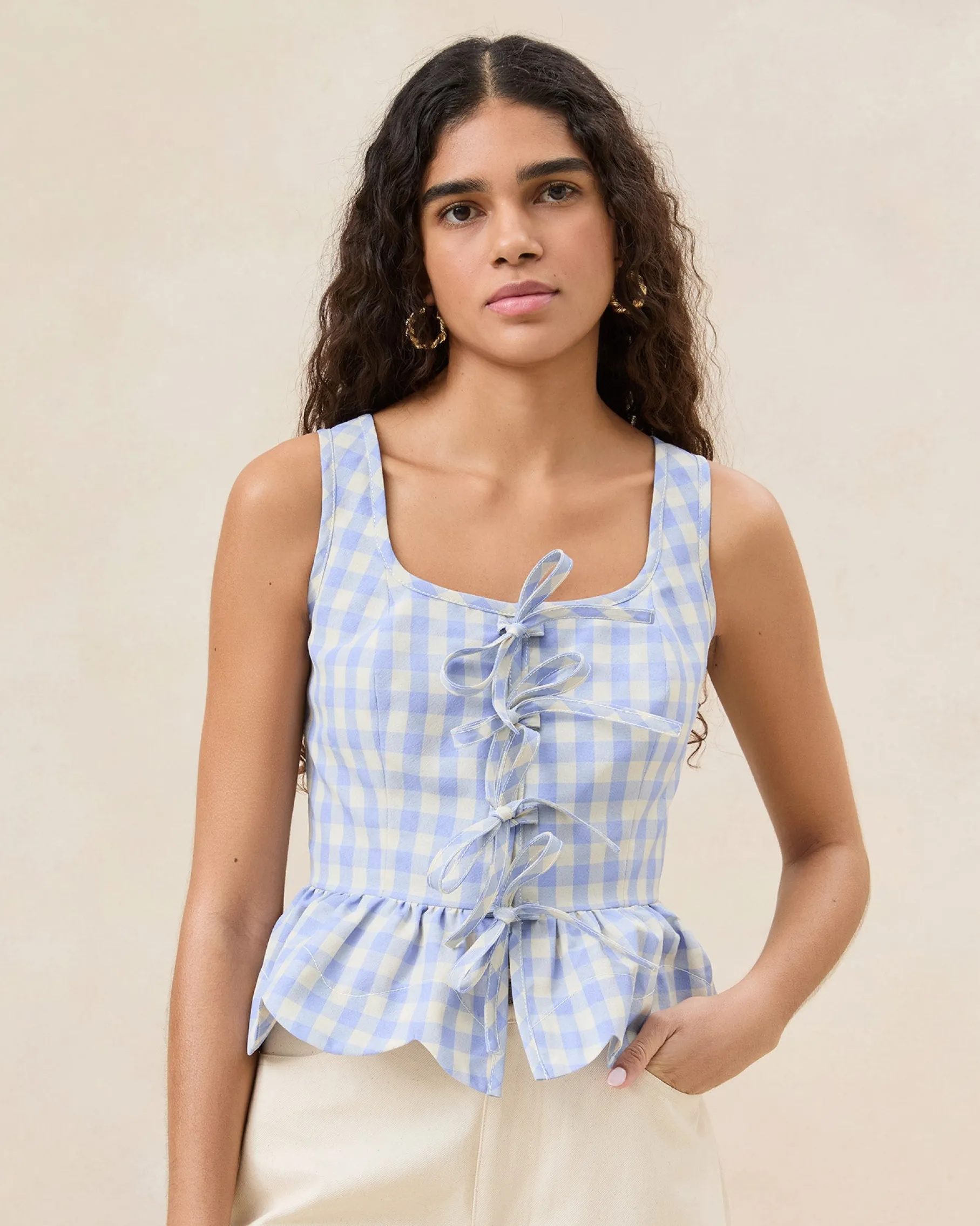 Pilar Watermelon Ruffle Top