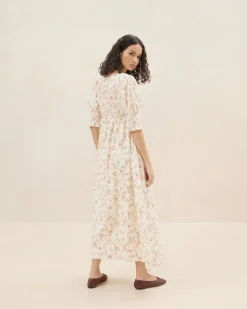 Quinn Blue Floral Cinched Dress