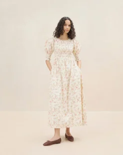Quinn Pink Floral Cinched Dress