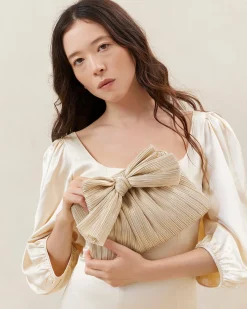 Rayne Blue Floral Bow Clutch