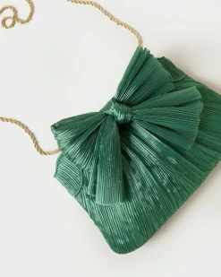 Rayne Blue Floral Bow Clutch