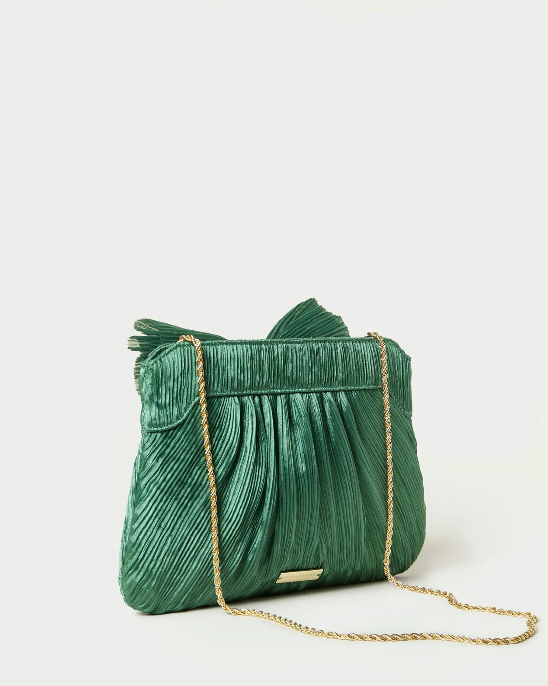 Rayne Champagne Bow Clutch