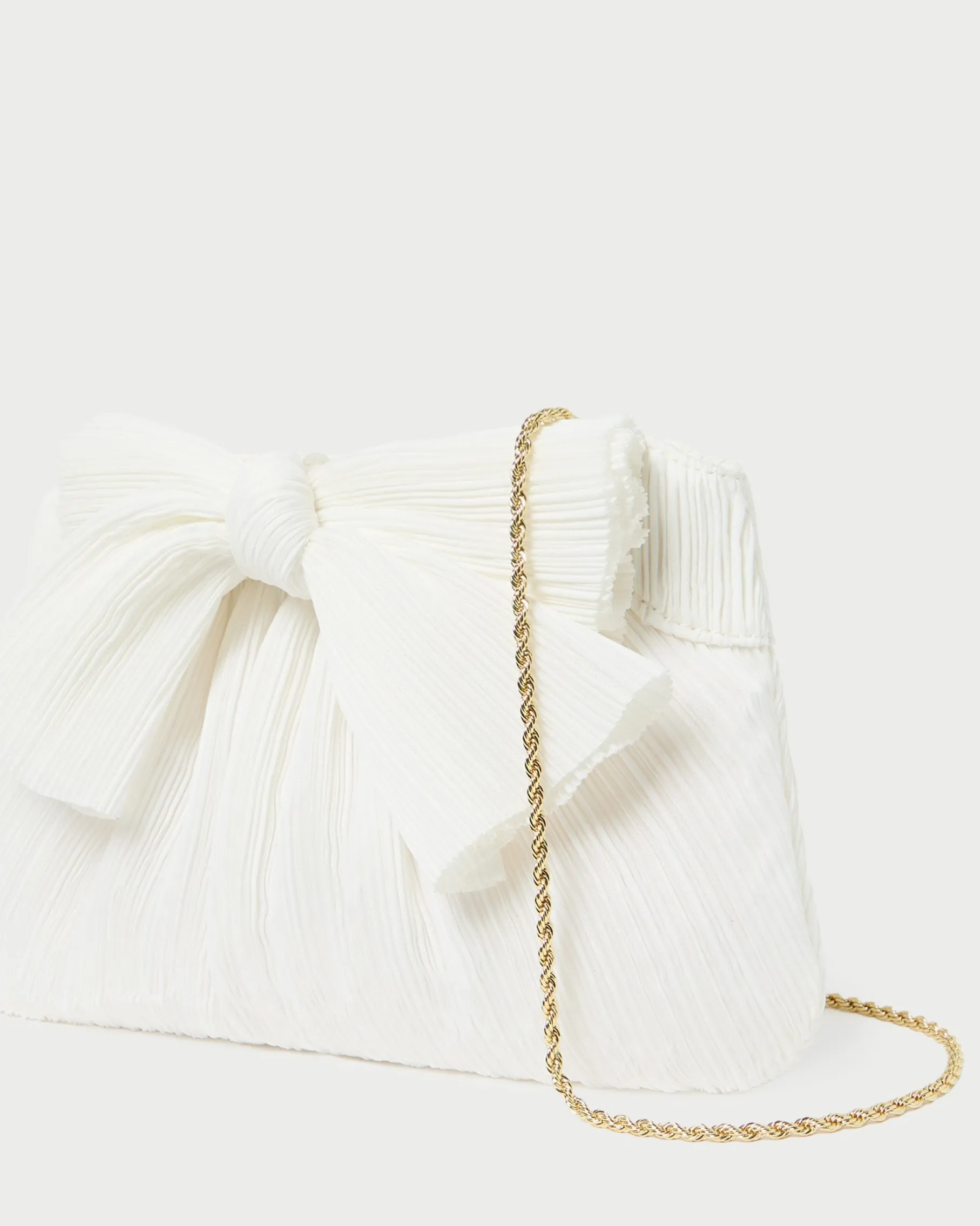 Rayne Champagne Bow Clutch