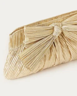 Rayne Champagne Bow Clutch