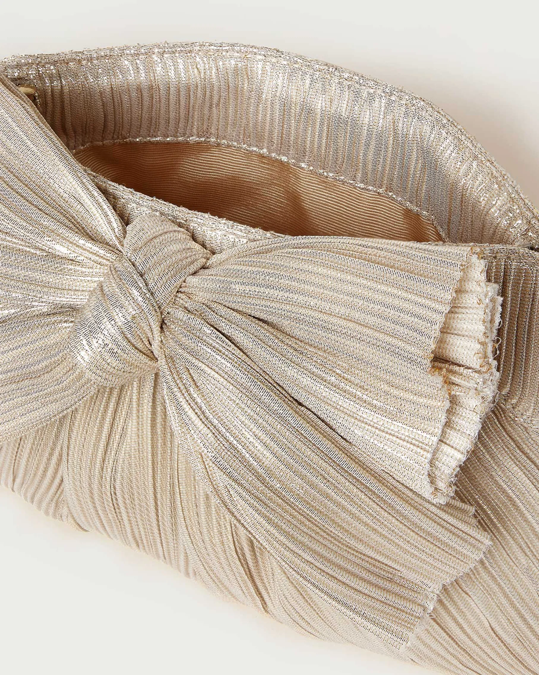 Rayne Gold Bow Clutch