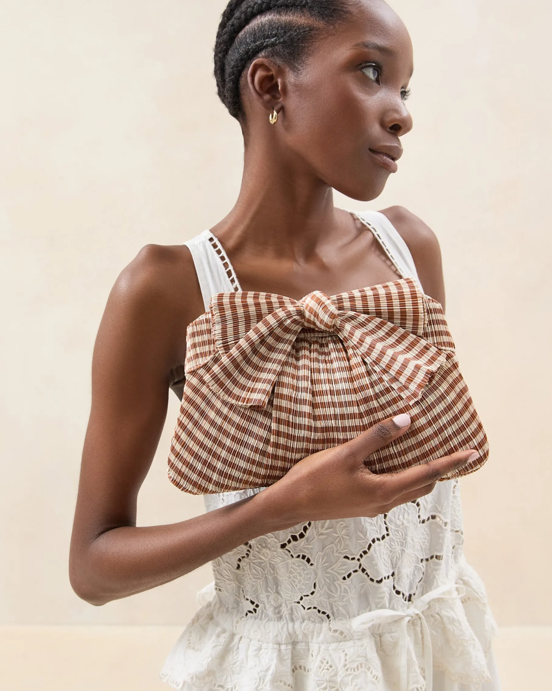 Rayne Pearl Bow Clutch