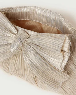 Rayne Platinum Bow Clutch