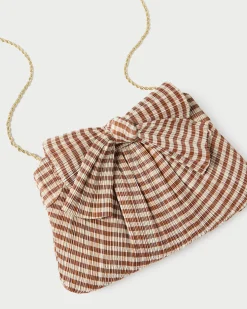 Rayne White Pleated Bow Clutch