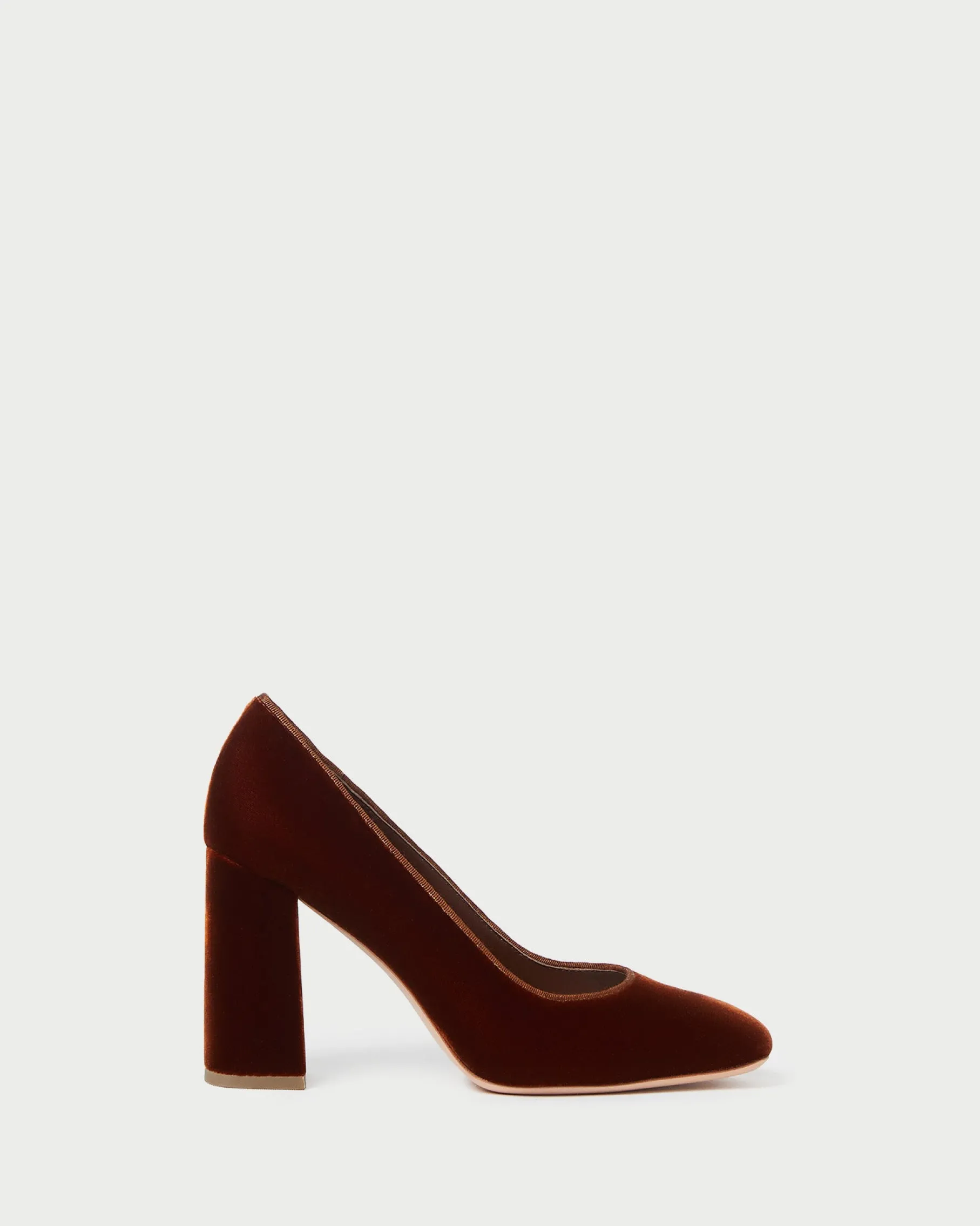 Rue Black Suede Heeled Pump