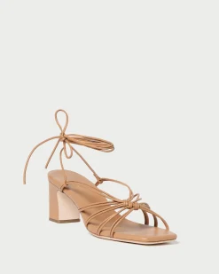 Ryder Gold Leather Heeled Sandal