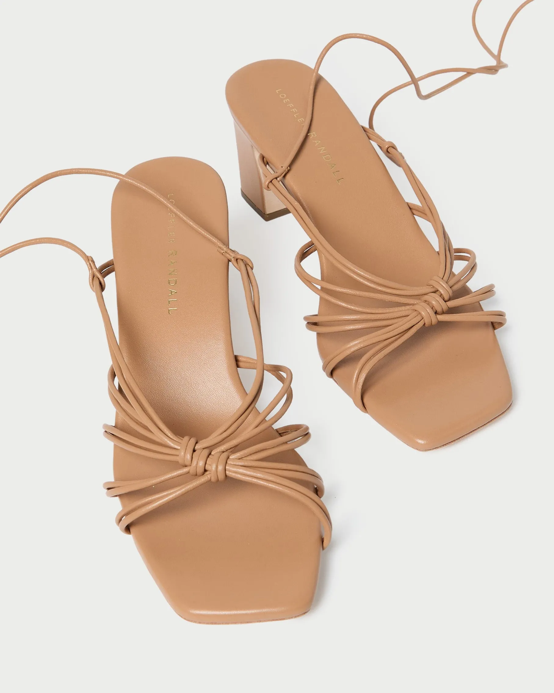 Ryder Gold Leather Heeled Sandal