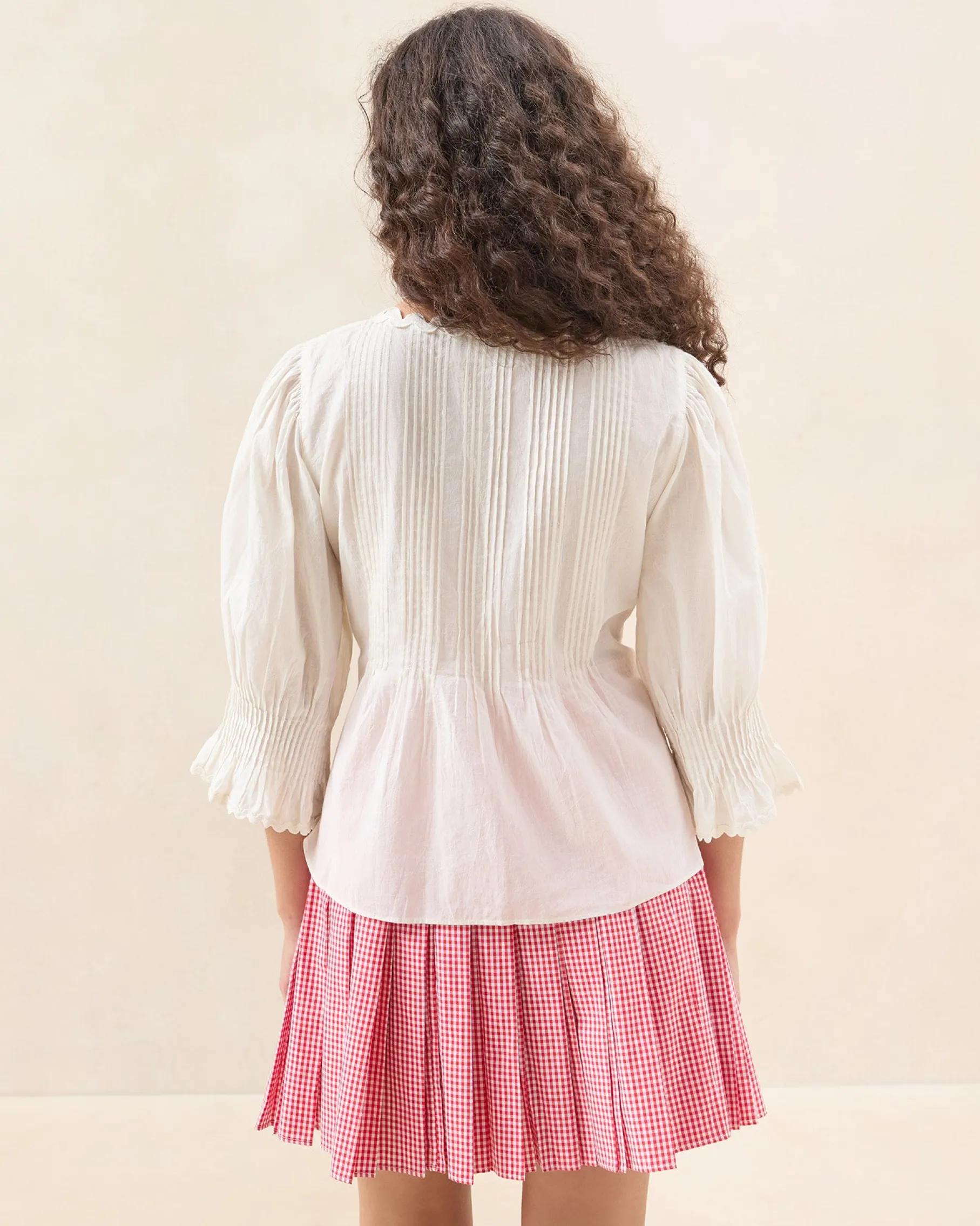Sasha White Wrap Blouse